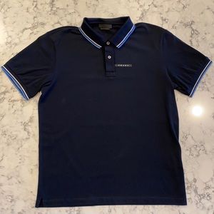 Prada Short Sleeve Polo Shirt Navy XXL